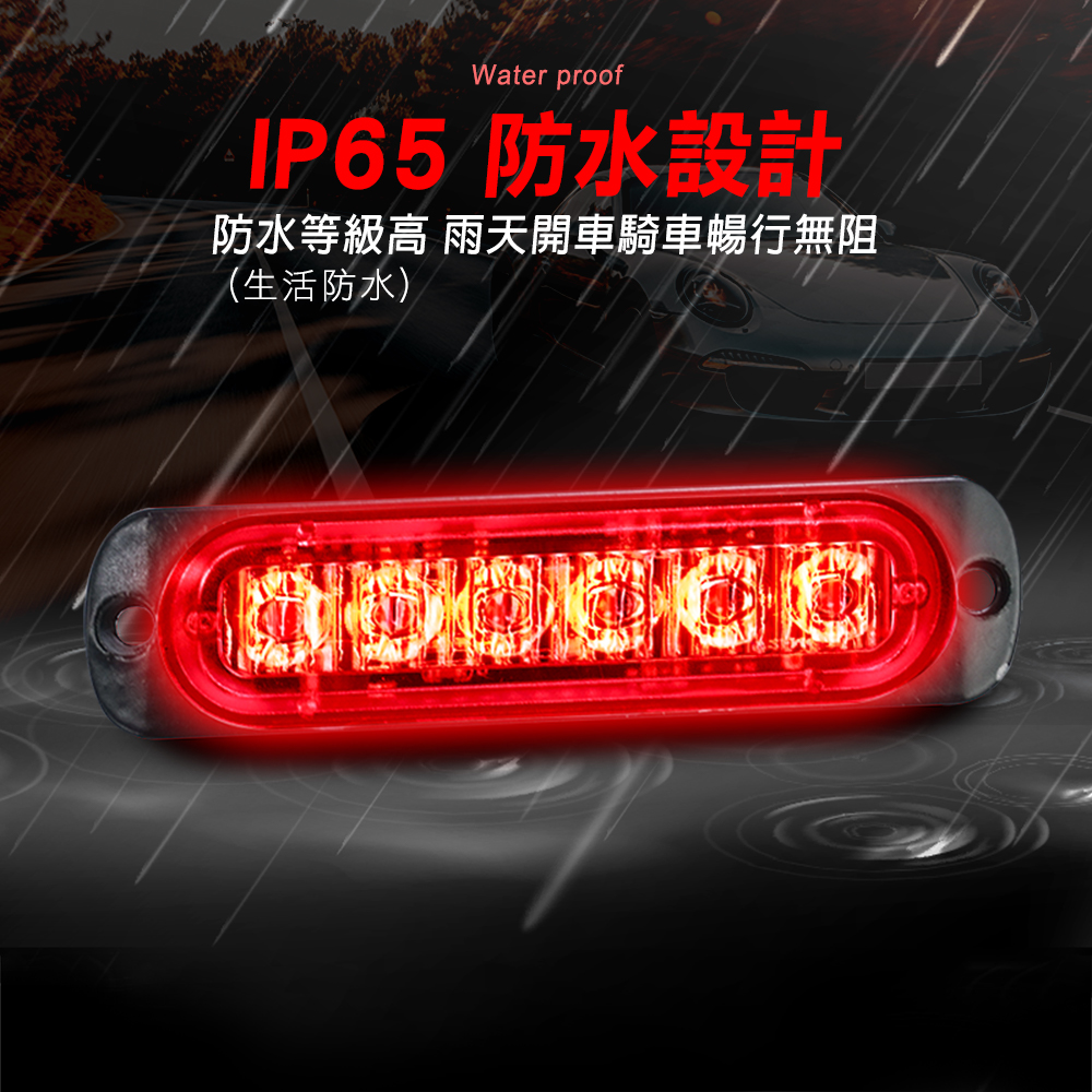 Water proofIP65防水設計防水等級高 雨天開車騎車暢行無阻(生活防水)