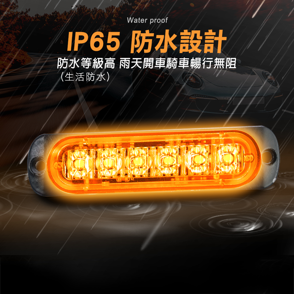 Water proofIP65 防水設計防水等級高 雨天開車騎車暢行無阻(生活防水)